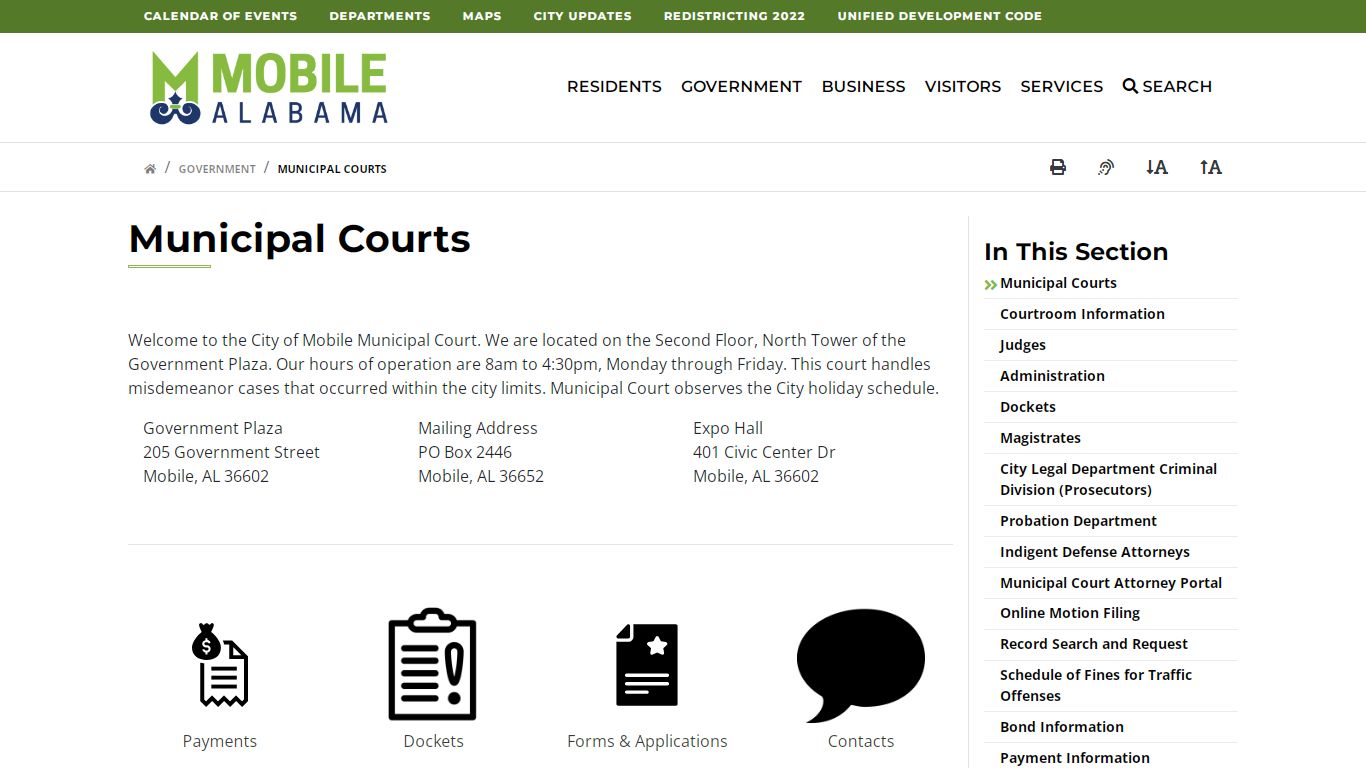 Municipal Courts : City of Mobile