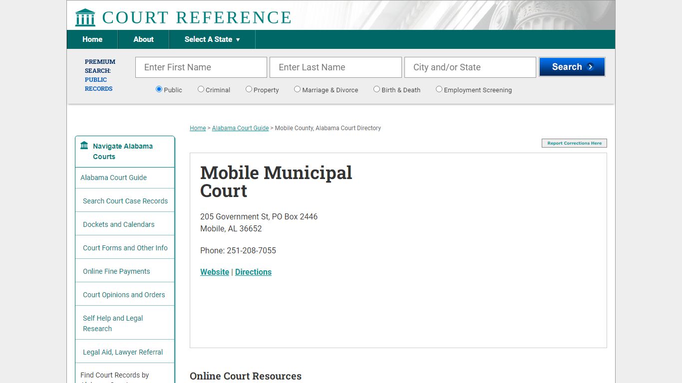 Mobile Municipal Court - Courtreference.com